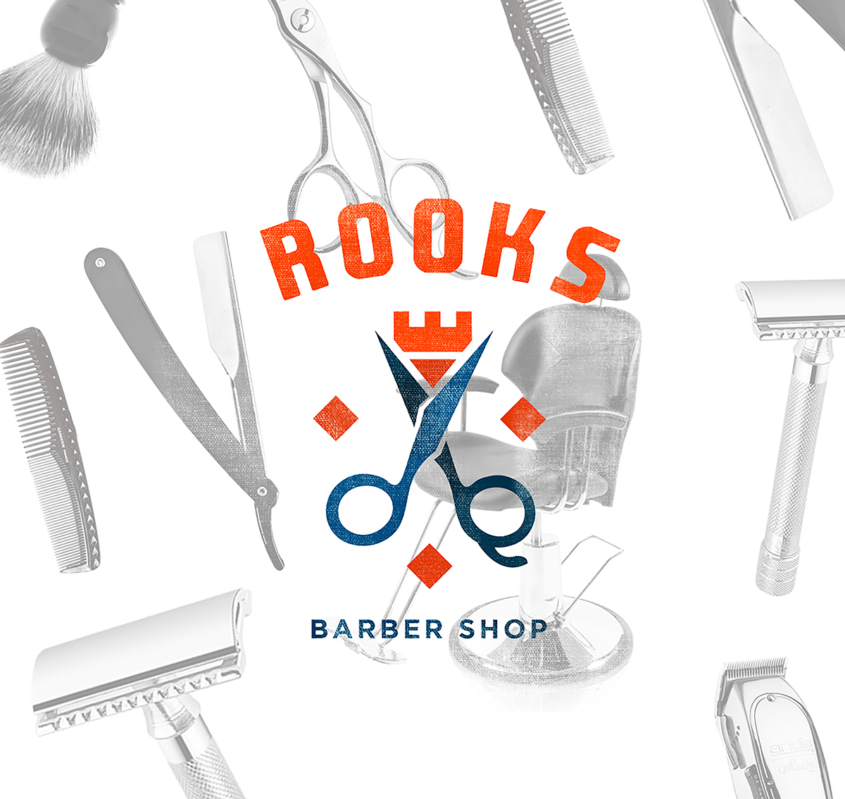 Website businesscards barbershop design brand logodesign
