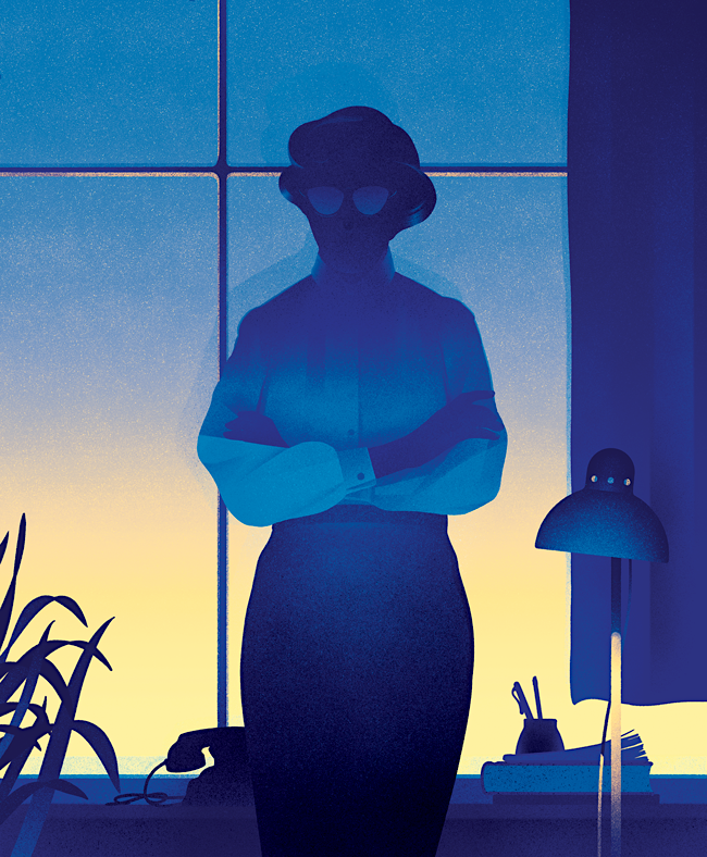 editorial magazine drawings prints conceptual minimalist noir blue