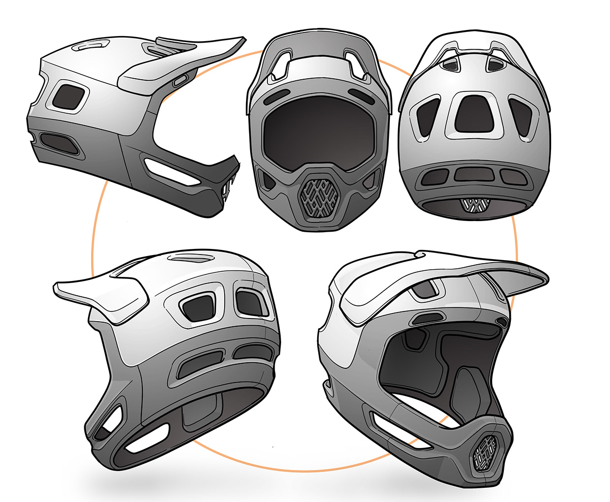 industrial design  product design  sports equipement sports Helmet footwear styling  mountain biking