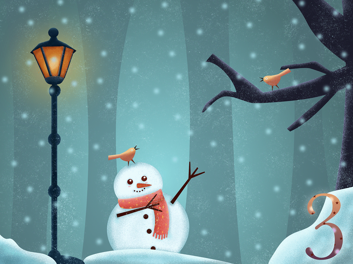 Christmas December design Digital Art  Drawing  ILLUSTRATION  Jolly Merry Christmas Santa Claus winter