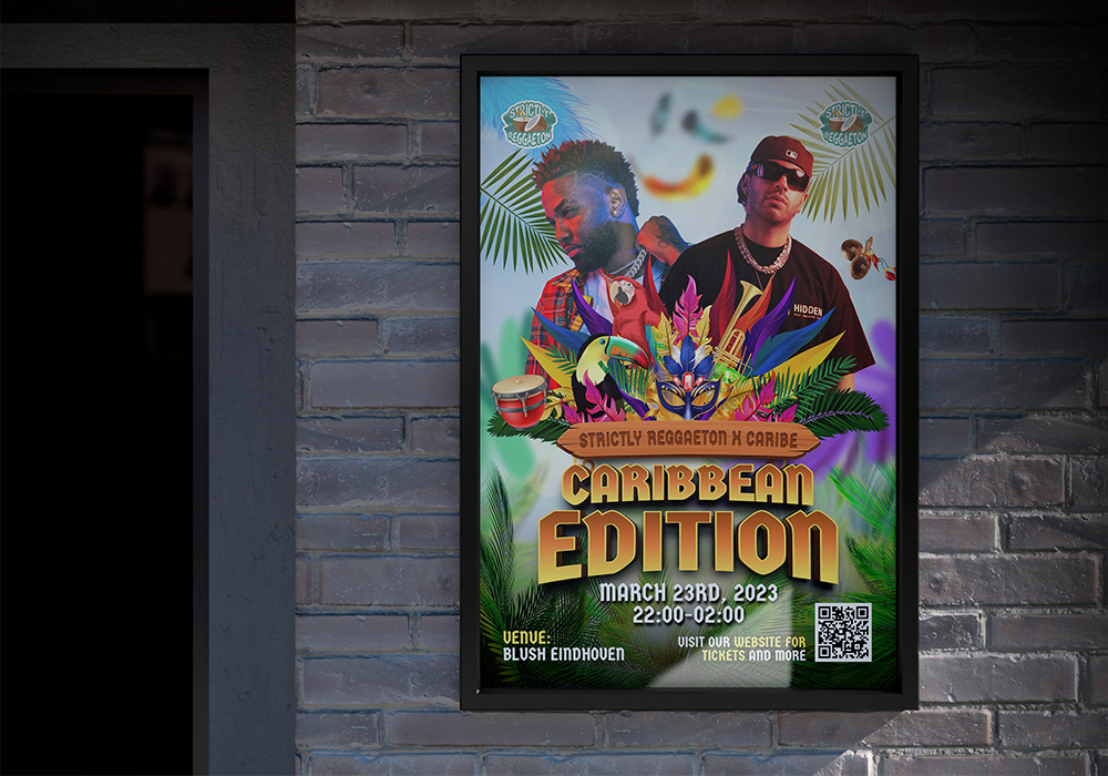 poster Poster Design а4 party party poster Caribbean Tropical music