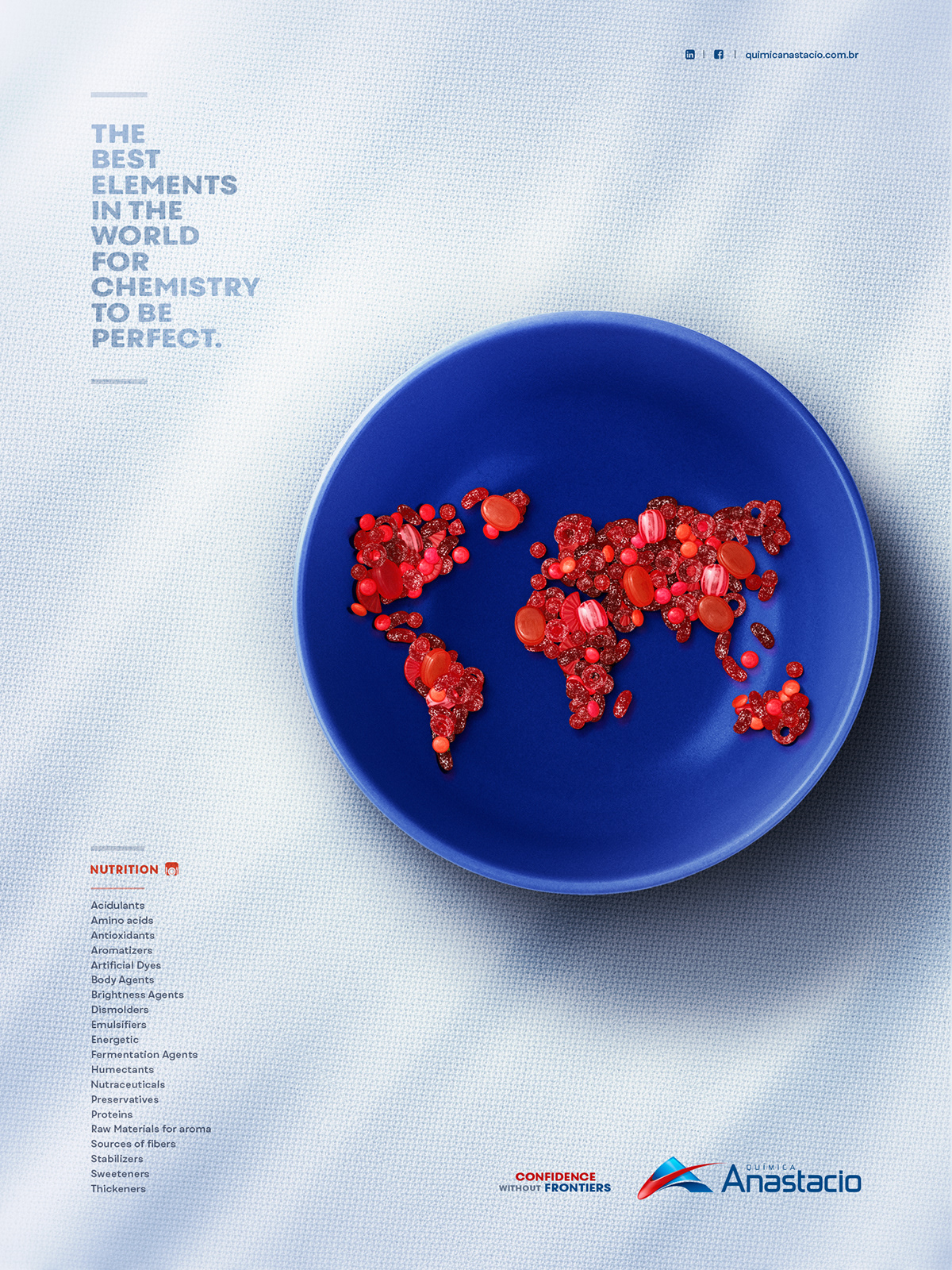 Advertising  Propaganda print ad 3D Food  chemistry industry Brazil world