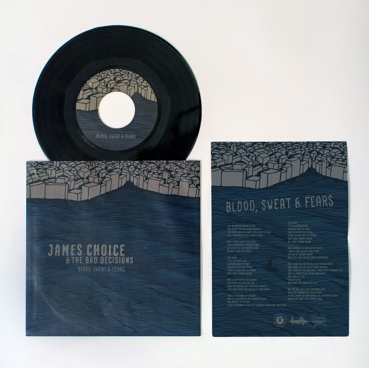 Adobe Portfolio James Choice band vinyl 7" cover artwork typedesign typo