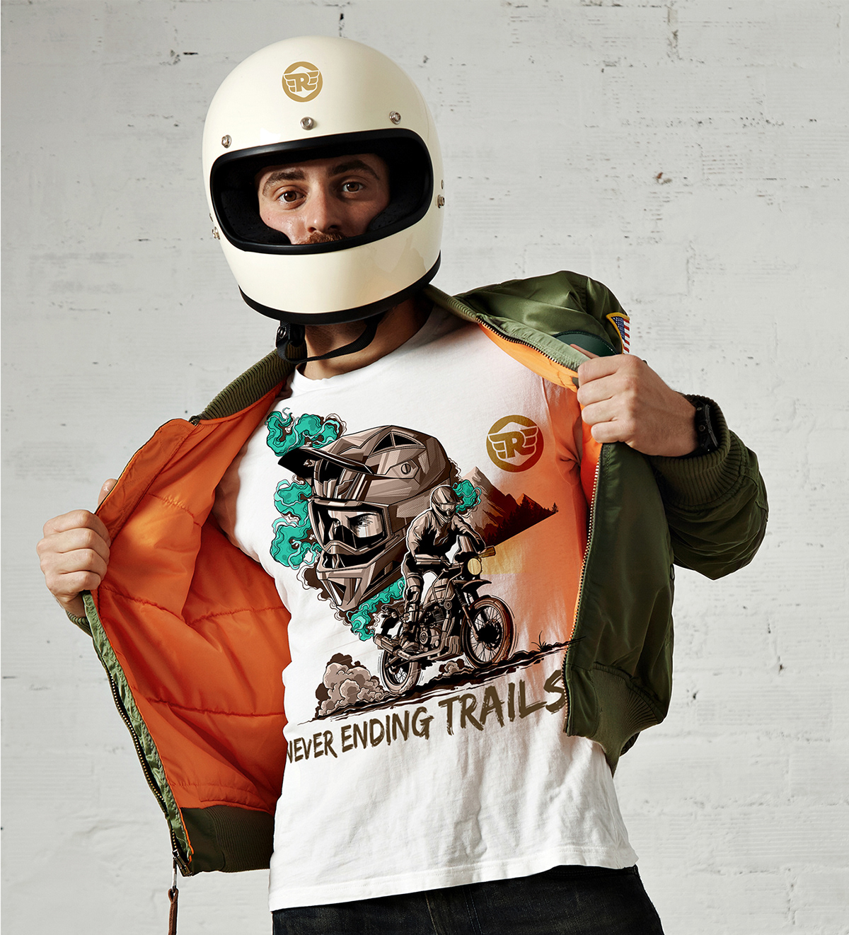 graphic design  branding  tshirt Tshirt Design product design  print motorcycle ILLUSTRATION  concept art design