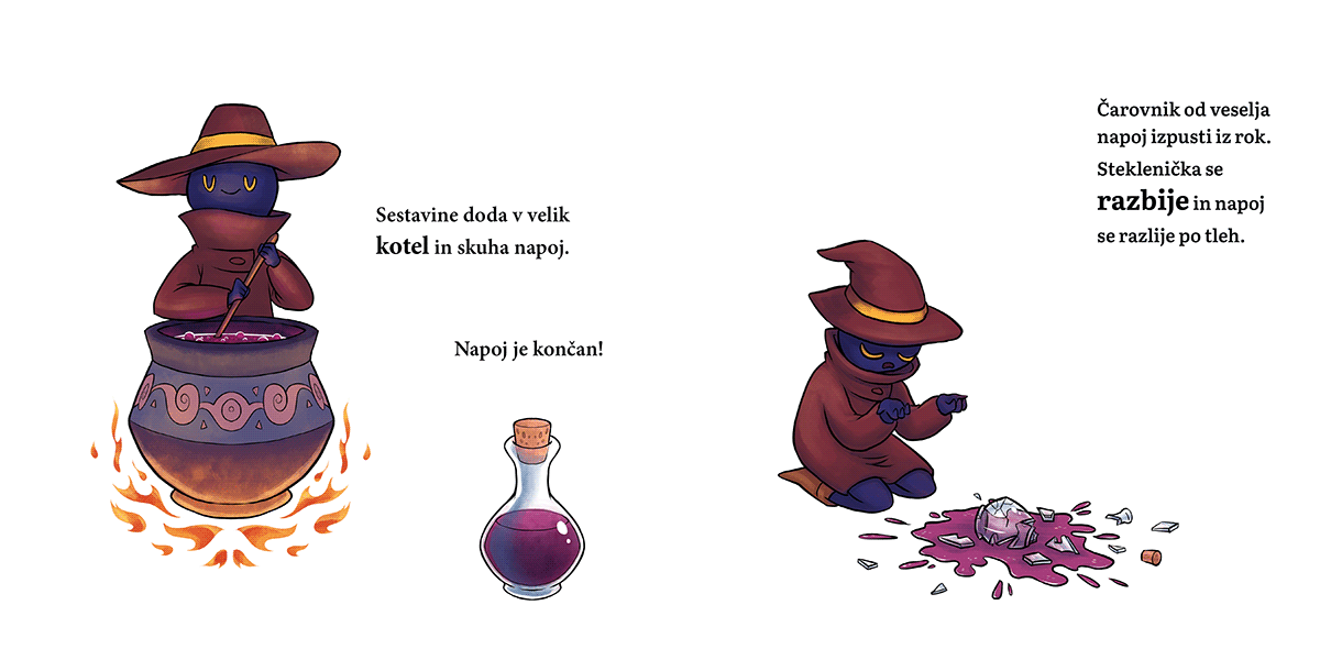 children's book book design ILLUSTRATION  fantasy story wizard Magic   potion graphic design 