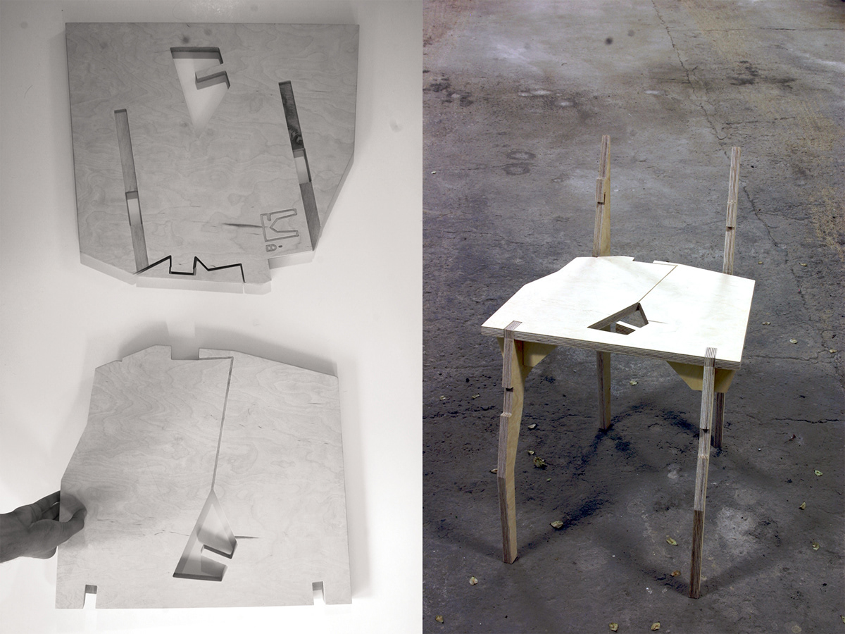 plywood furniture parametric design digital fabrication Digital Modeling