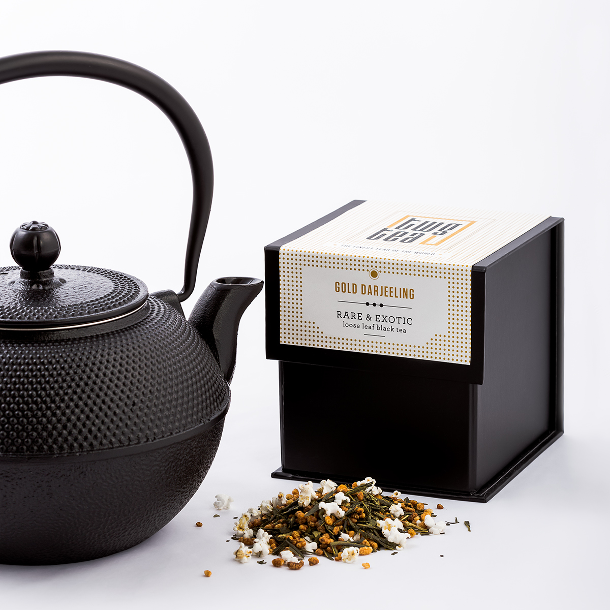 tea product packaging black black tea colour coding TWG square box