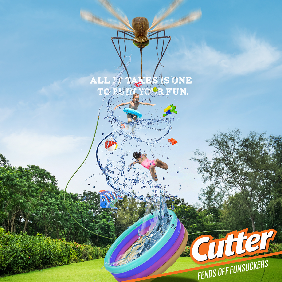 cutter insect repellent facebook social media campaign Funsucker summer Fun family