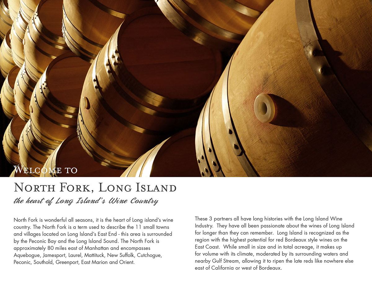 brochure Bi Fold print vineyard north fork long island wine