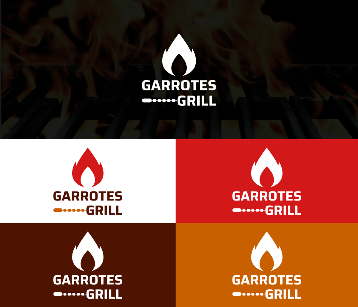 barbecue BBQ churrasco espetinho espeto Food  Logo Design