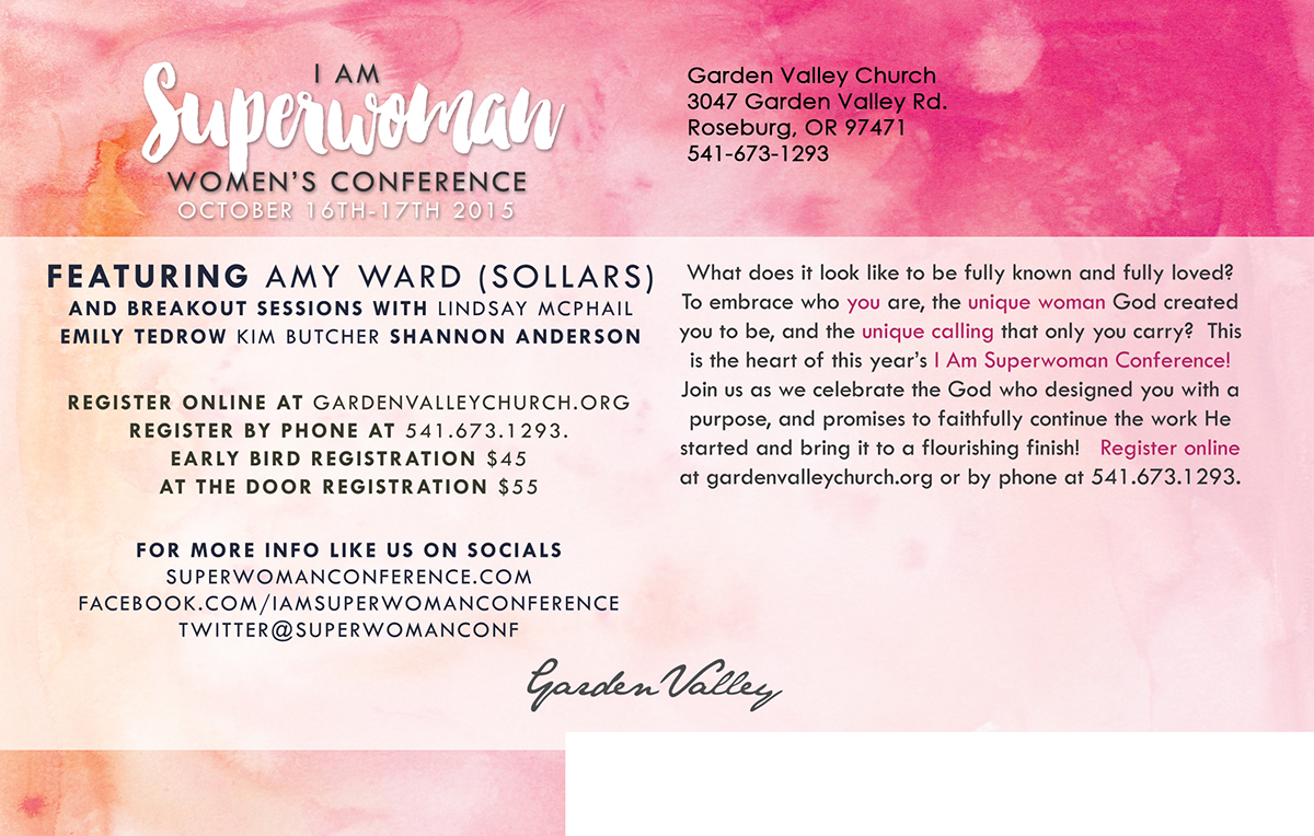 women's conference  letterhead postcard