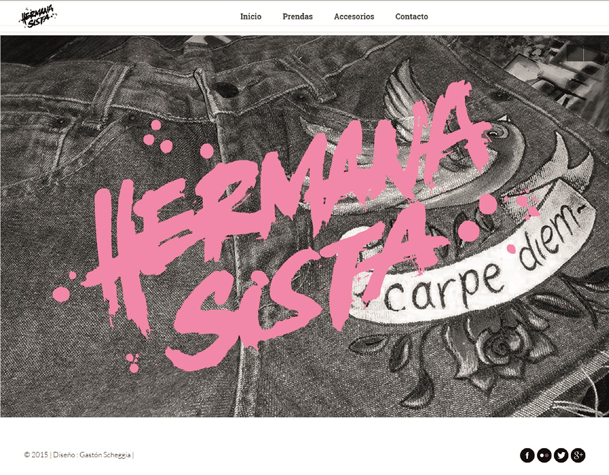 HermanaSista indumentar bootstrap sublimetext gaston scheggia diseño Web