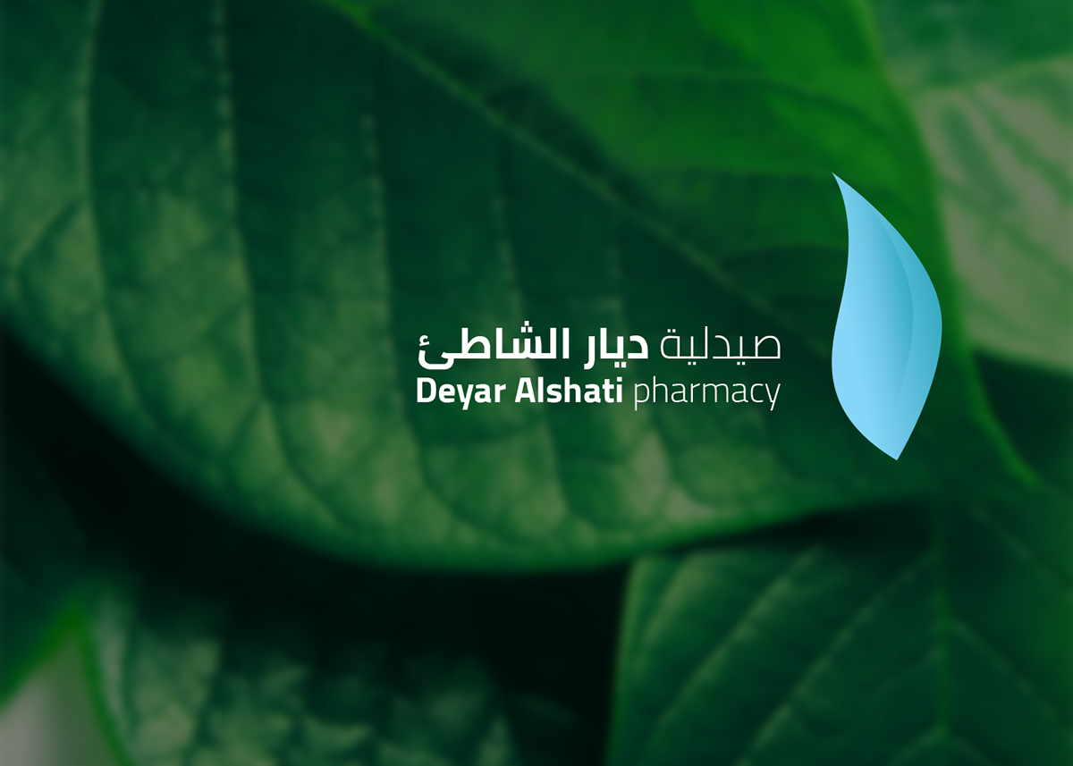 logo leaf logo Pharmacy Logo Illustrator identity Logo presentation Logo Design تصميم شعار شعار صيدلية عرض شعار