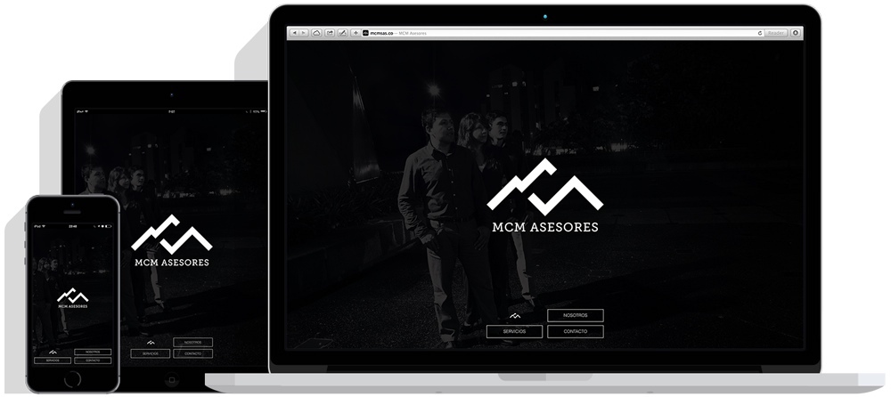brand clean minimalist geometric White black icons navigation Responsive Web iPad iphone desktop logo