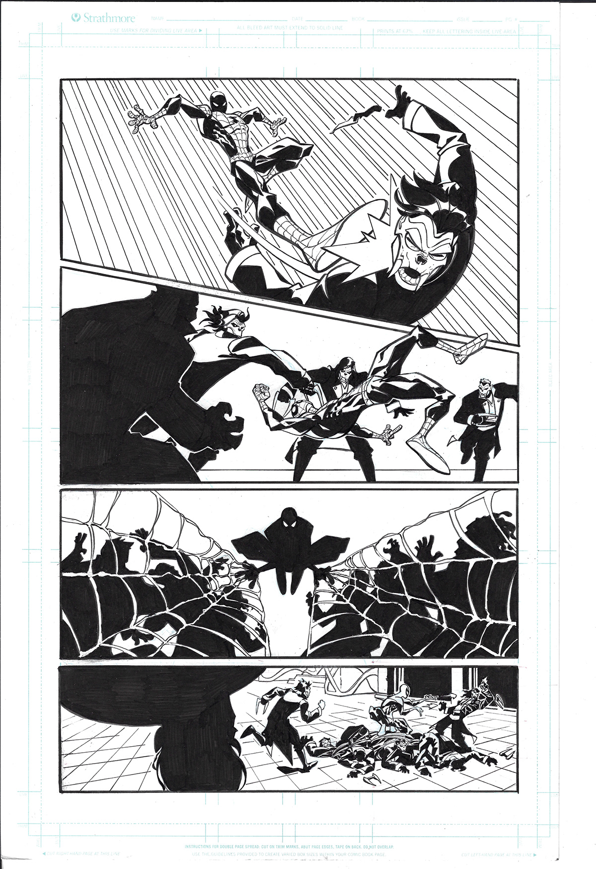 black and white cartoon Character design  comic ink marvel spiderman storyboard storytelling   SuperHero