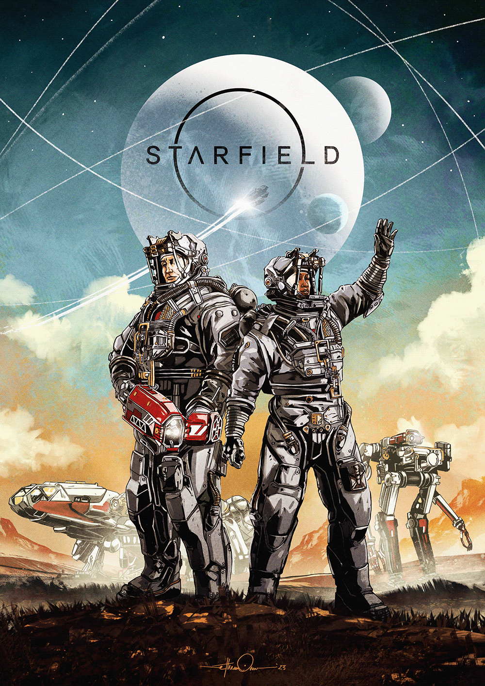 starfield Bethesda game pc game game poster Gaming poster