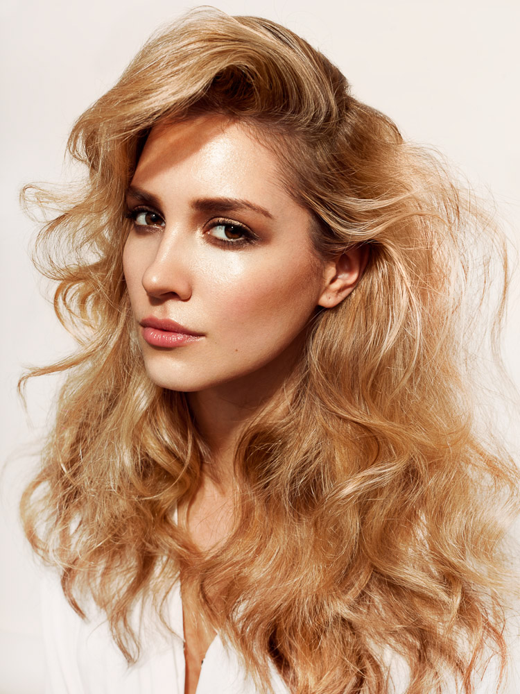 hair blonde updos hairstyling curls beauty pure skin naked editorial waves