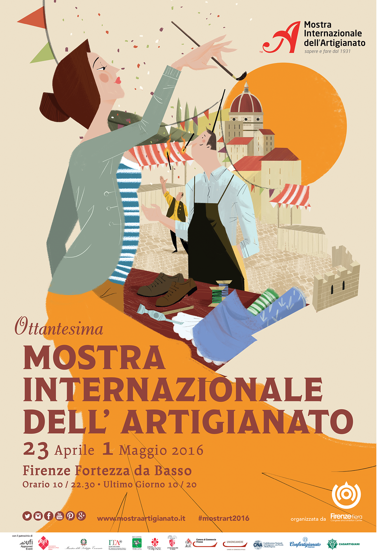 firenze artigianato matteofranco poster manifestoillustrato Florence