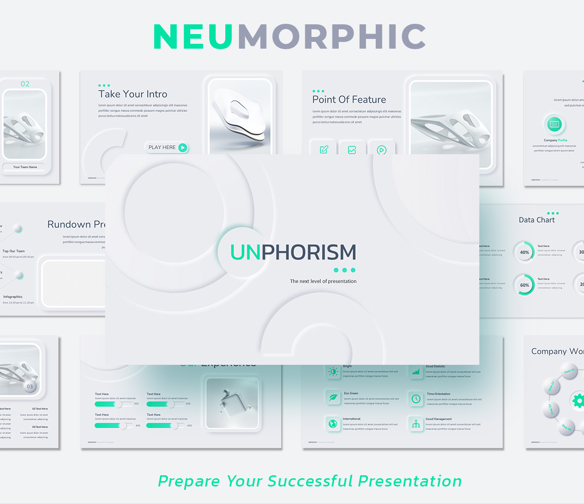 3D advertisement annual report brand manual branding  Business plan company profile concept neumorphism