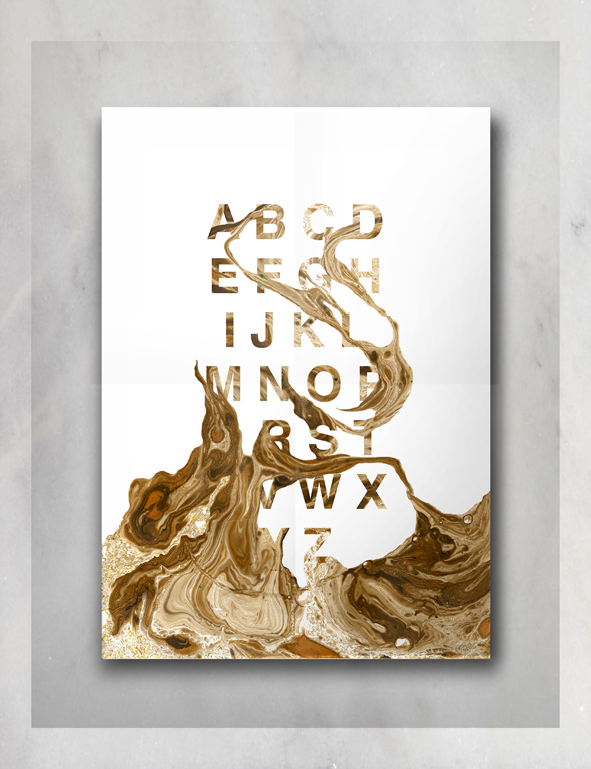 marmolado marbled abecedario tipografia helvetica bold