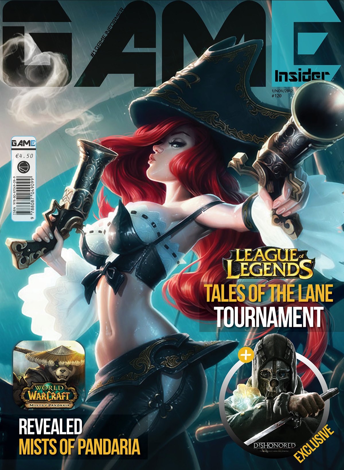 magazine cover game insider Gamer league of legends zozzy world warcraft Dishonored playstation PC