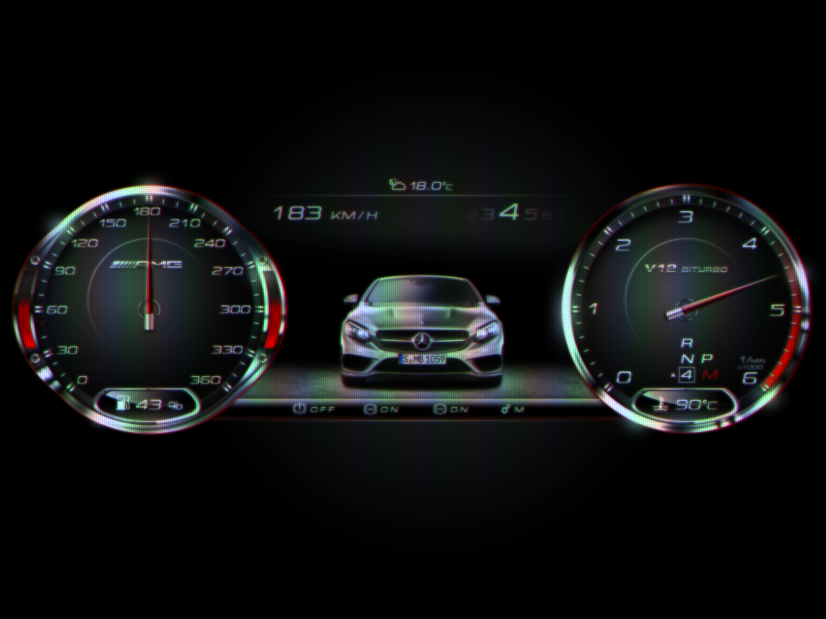 Mercedes Benz AMG 63amg 65amg board computer bordcomputer Automotiv interface design Interface speedometer tacho digital speedometer