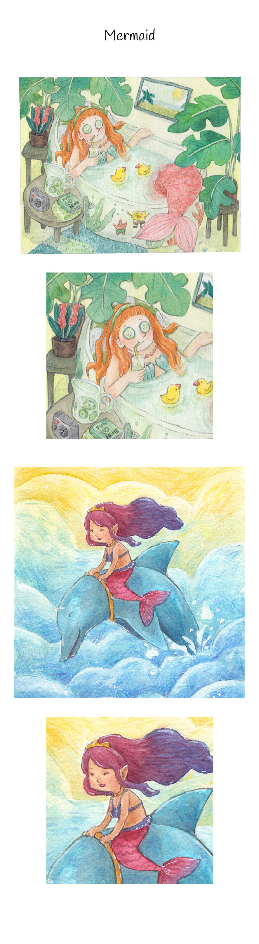 ILLUSTRATION  mermaid watercolor