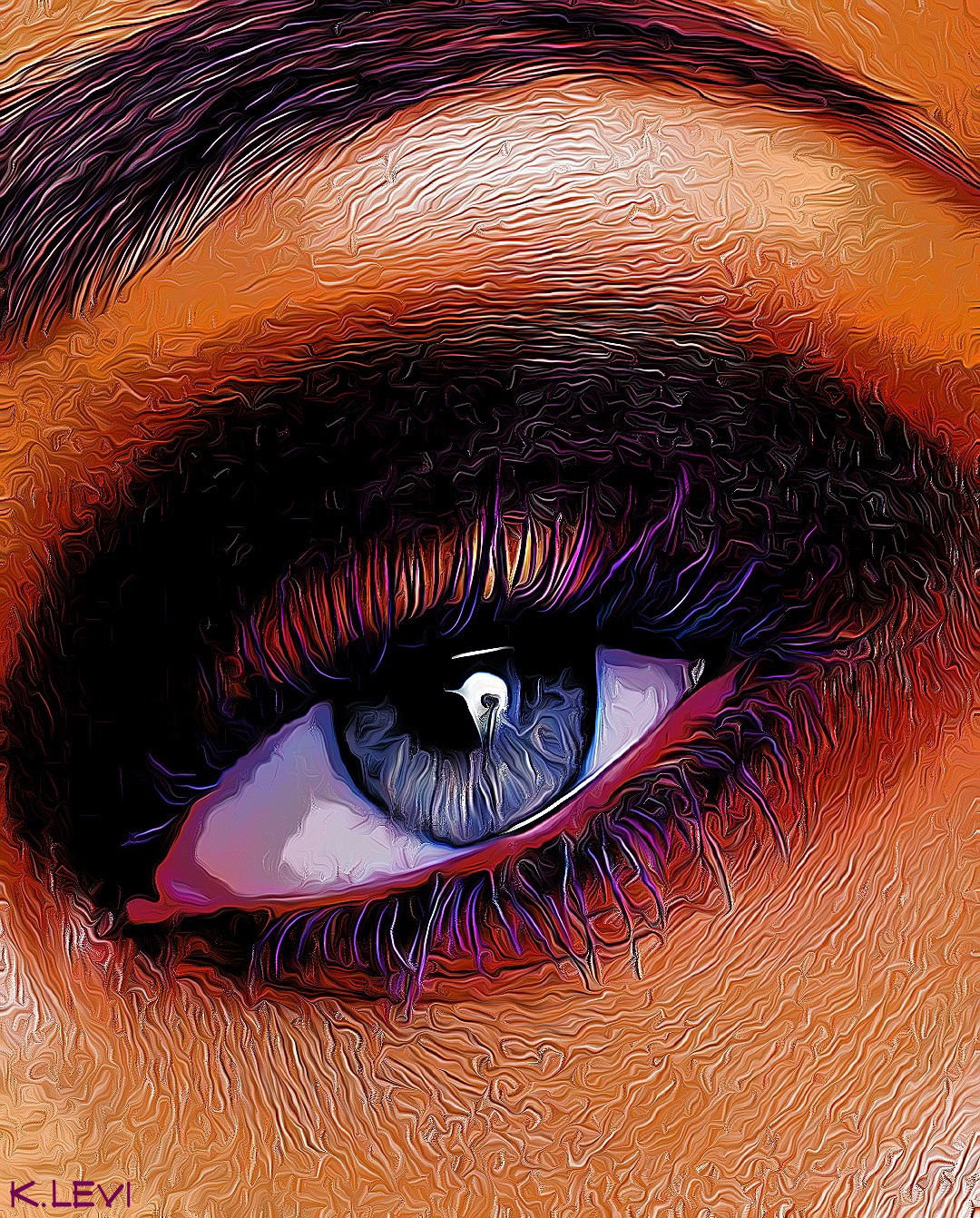artistkrislevi Digital Art  digital painting eye eyecloseup Eyelashes EYESOLATION ii ILLUSTRATION  portrait art