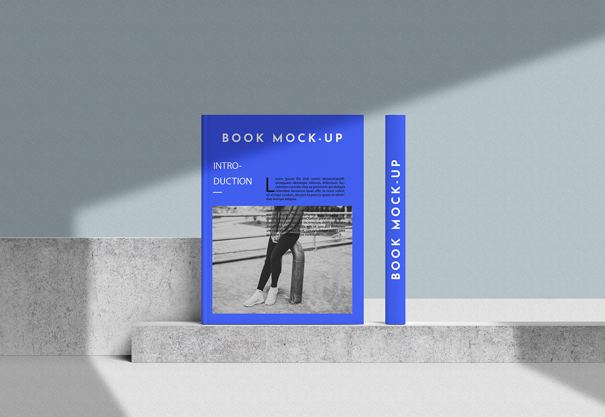 book cover book mockup Display Mockup presentation print psd SHADOW OVERLAY showcase template