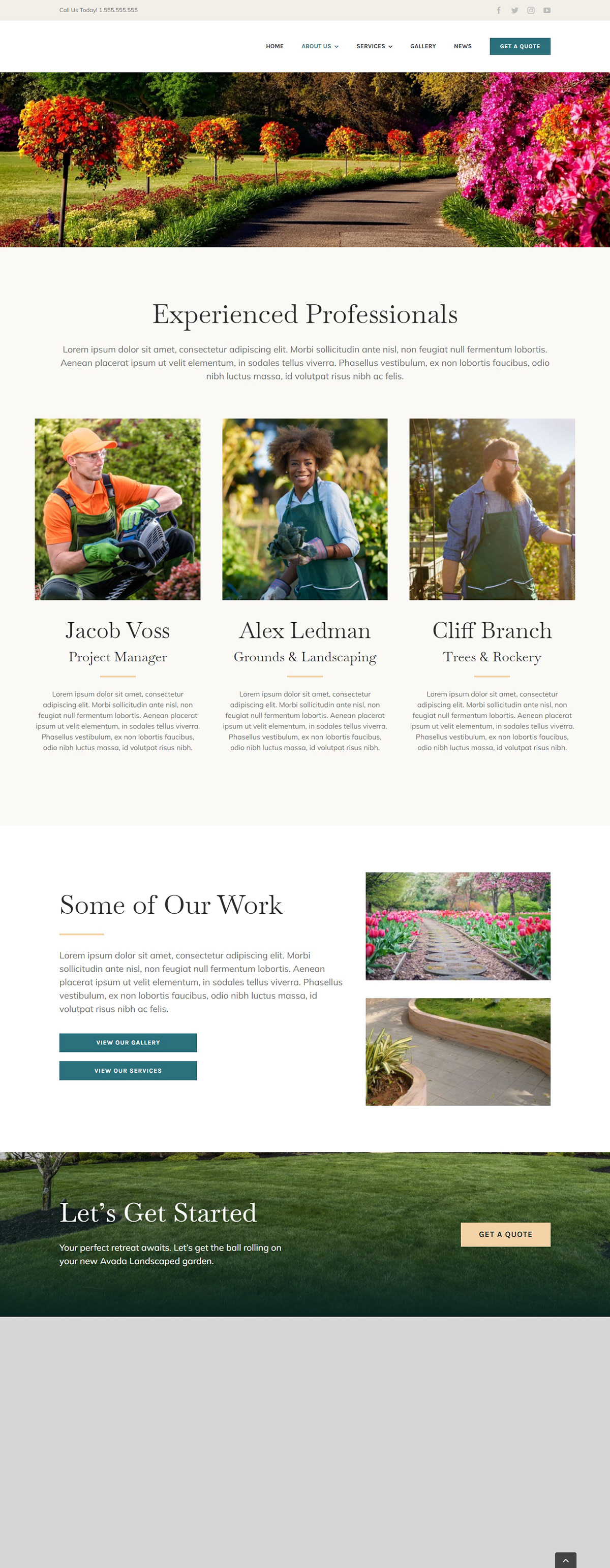 gardening plants Nature Landscape Website Web Design  landing page Website Design Ecommerce Landscaper Website