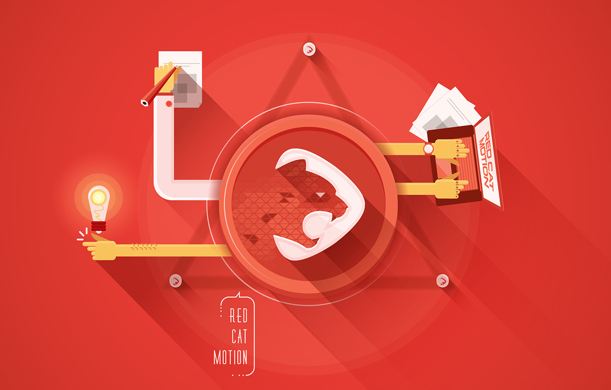 red Cat motion personal banner passion vietnam Leo dinh vector
