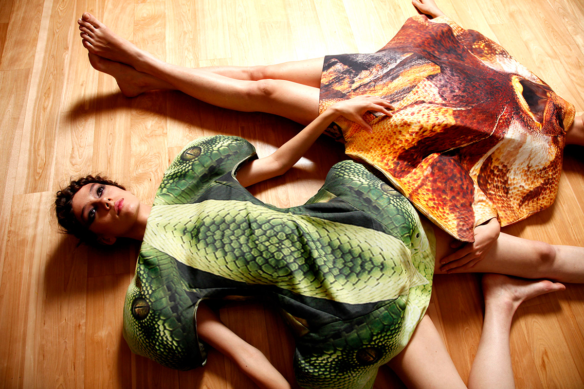 reptiles print dress Lana
