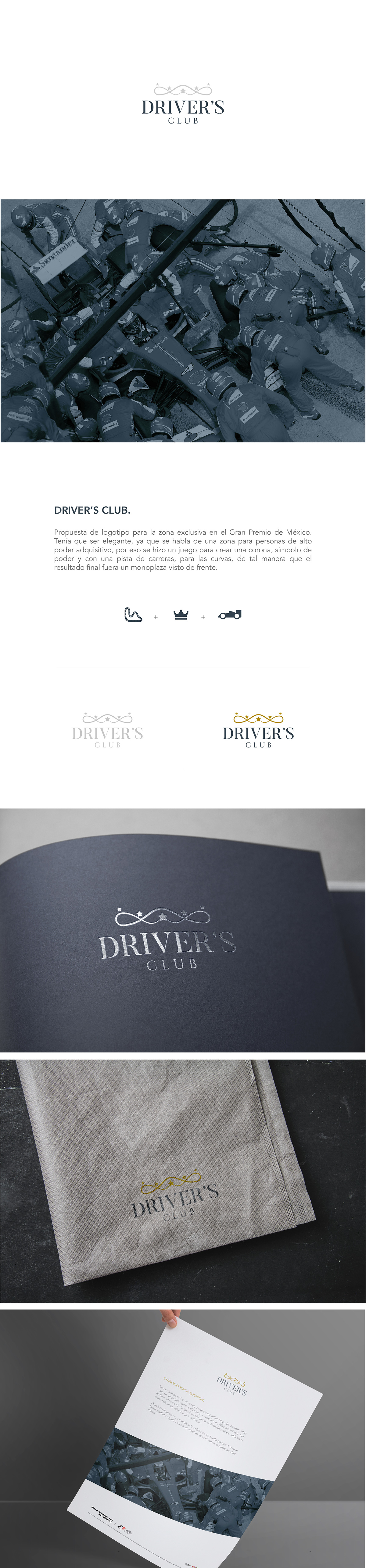 logo branding  f1 elegant driver club race