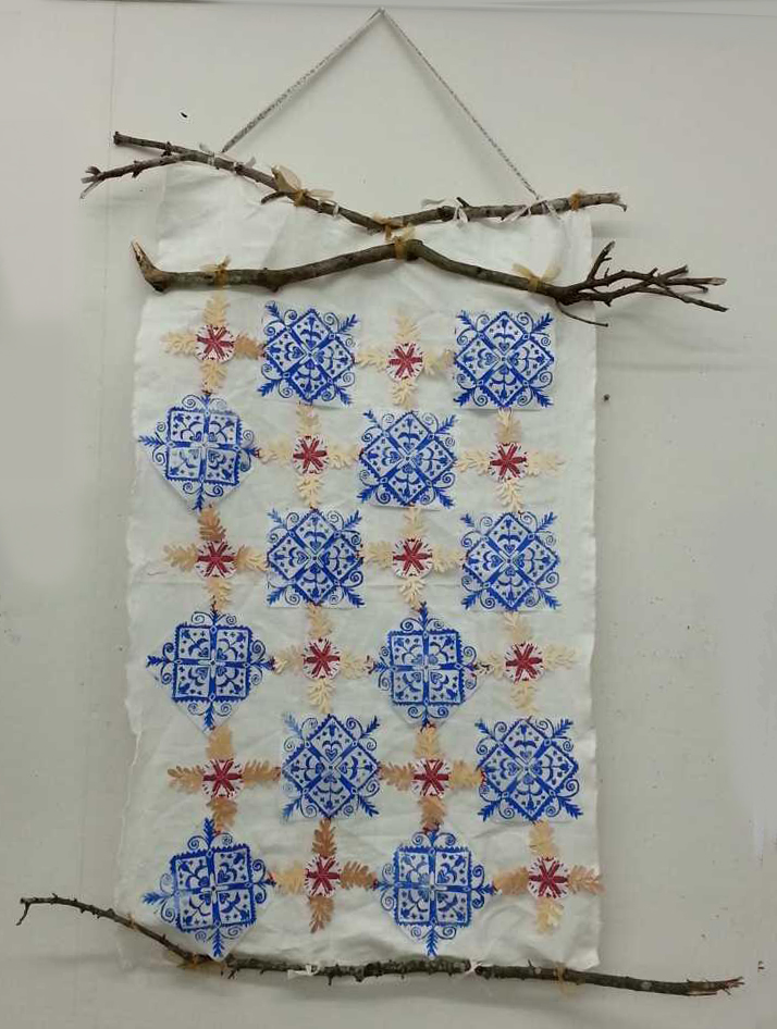 tapestry fibers trees Nature printmaking madethis PassportToCreativity