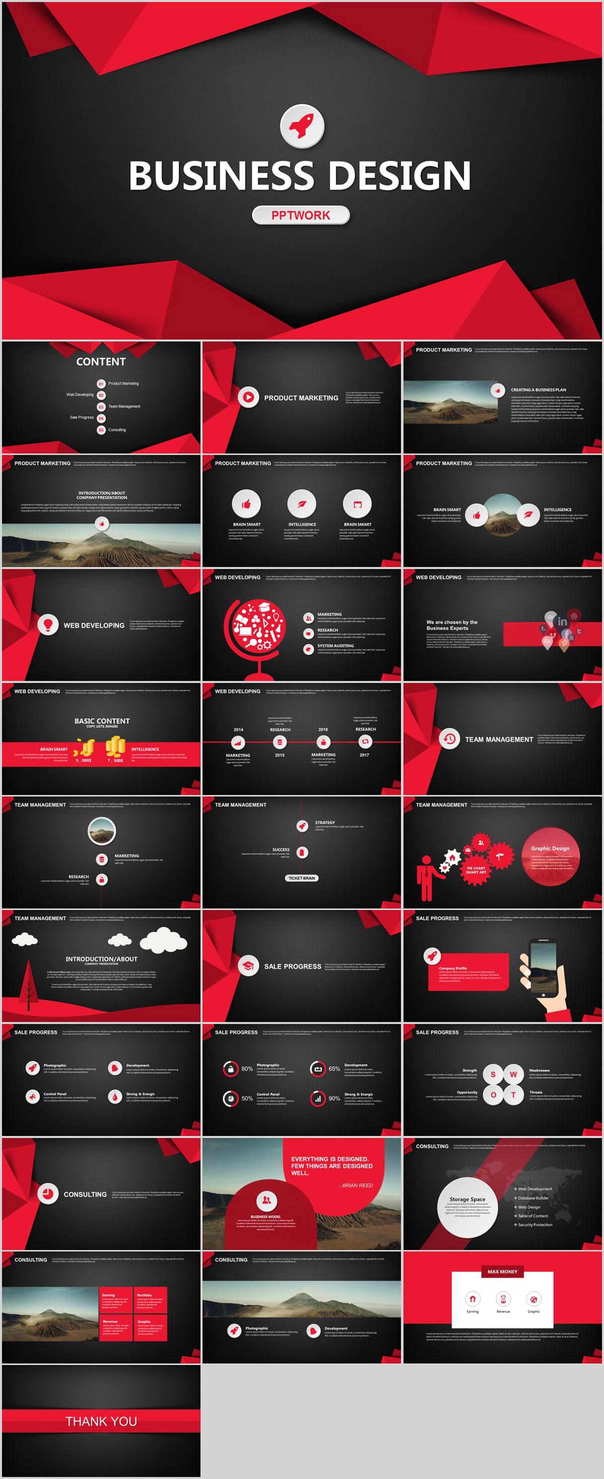 Red And Black Ppt Template Contoh Gambar Template