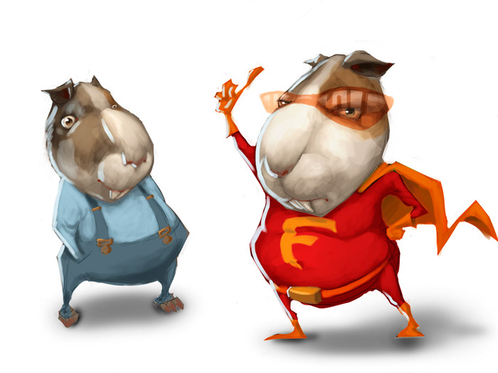 Fatman FOX children's book childrens book Super Hero guinea pig dog Whale