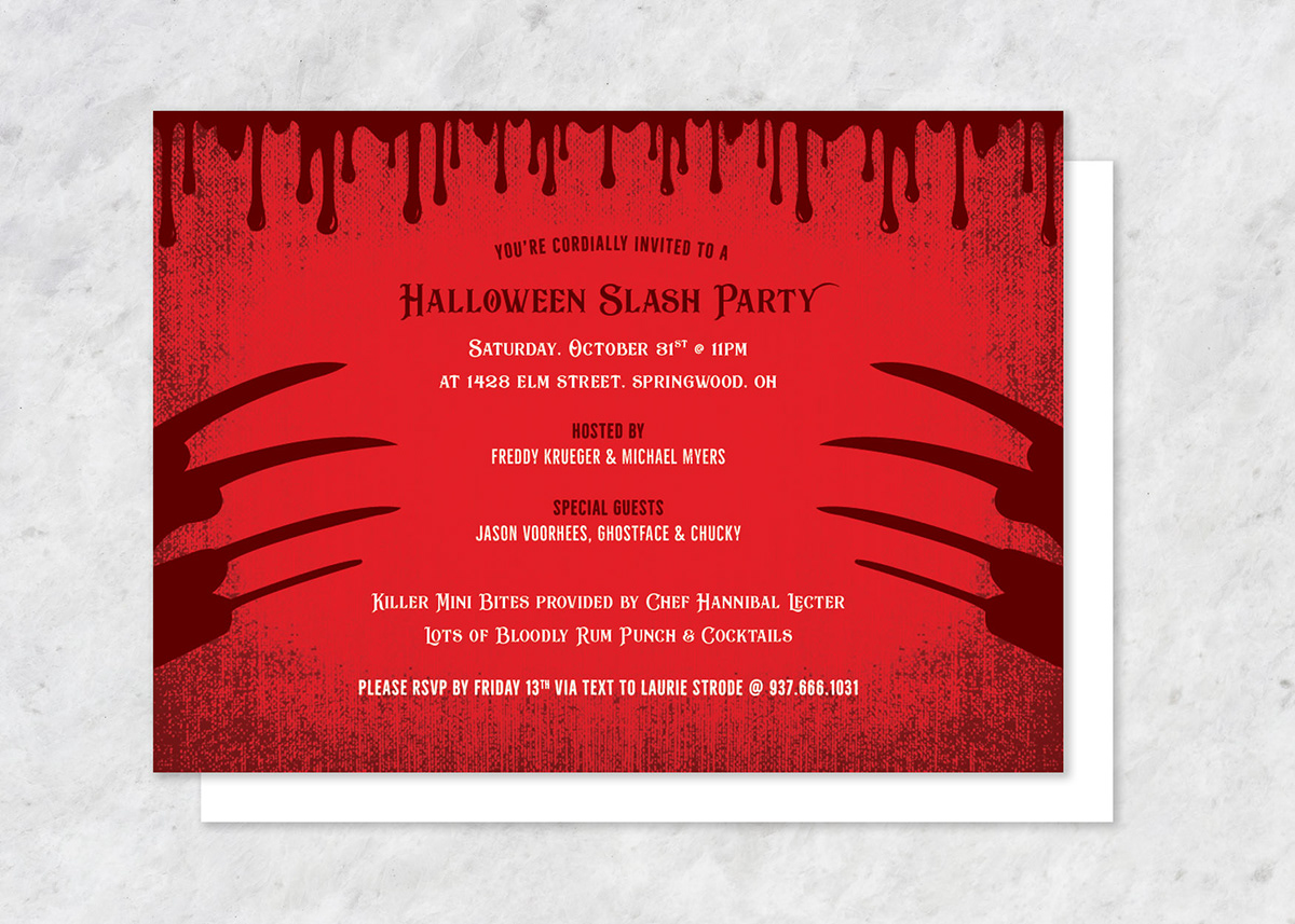 Horror Birthday Invitation FRIDAY THE 13TH INVITATION Halloween Invitation Jason Invitation