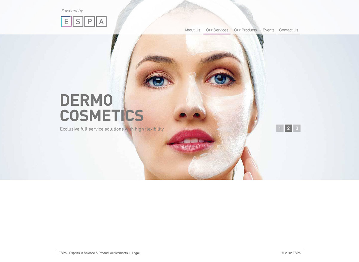 dermo dermo cosmetics cosmetic products science Beauty Products lab fa design espa Cosmetic Brand COSMETIC WEBSITE dermo website dermo brand