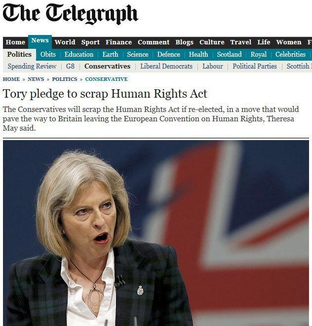 Human rights Theresa May European Union Convention Human Rights Ken Clarke Conservative Party Jon Danzig Court Human Rights