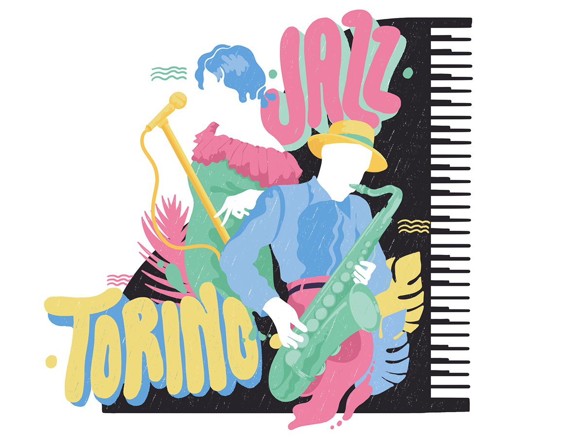 jazz torino sound fusion BEAT shape ILLUSTRATION  graphic design  color music lifestyle people