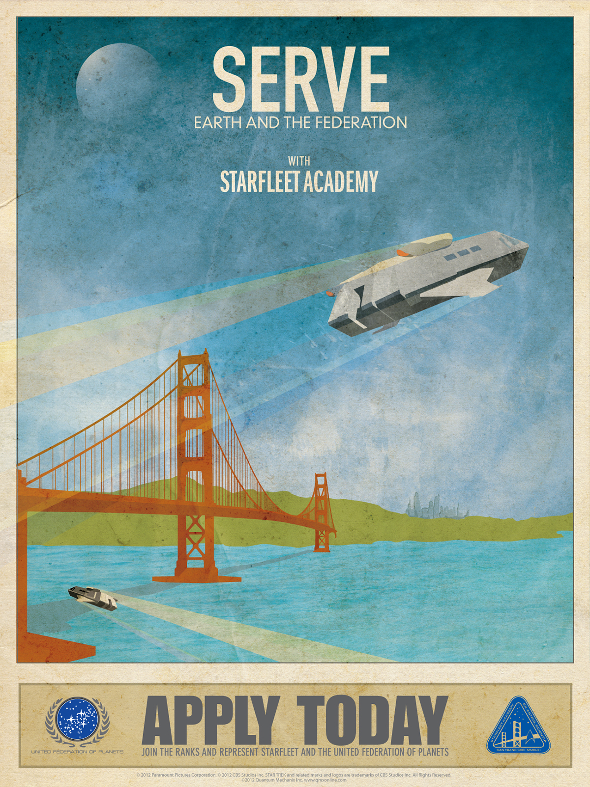 Star Trek wpa recruitment propoganda Poster Design television movie poster Paramount franchise science fiction art print vintage