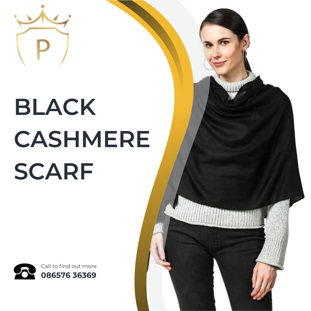 Clothing Black Cashmere Scarf