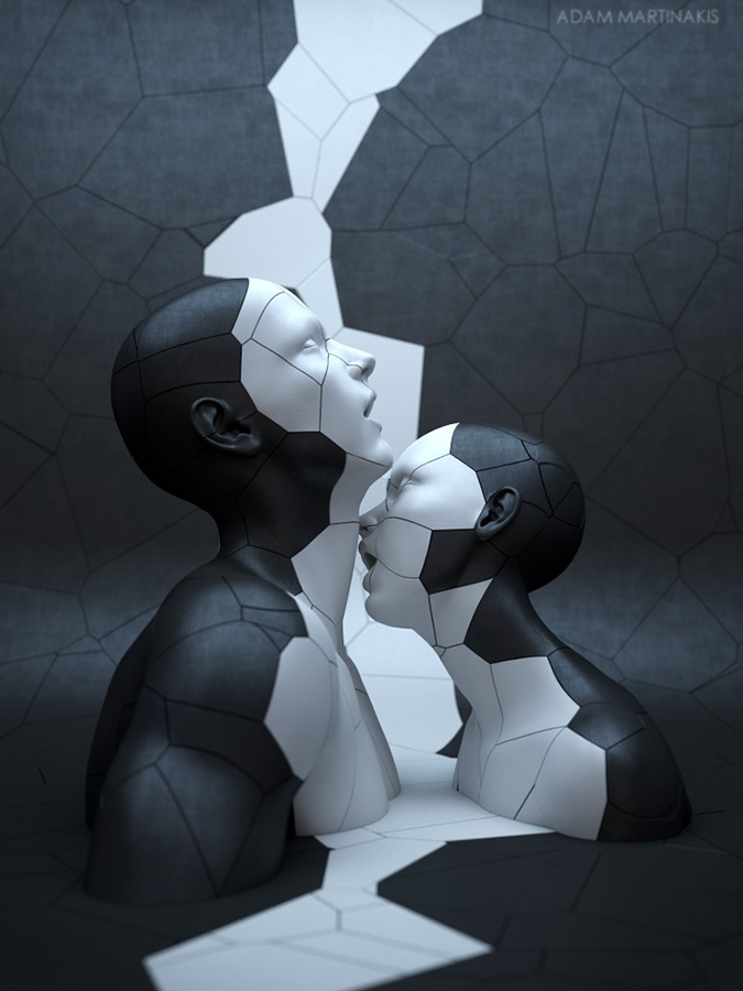 3D  sculpture  digital Love