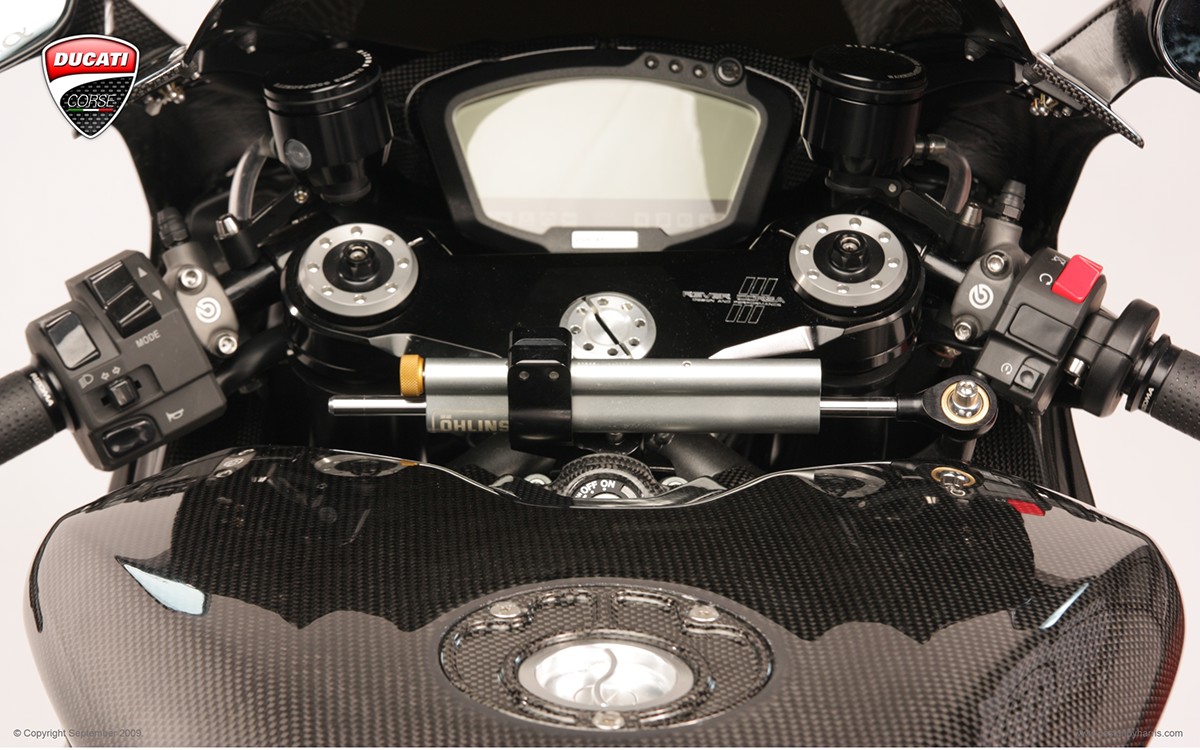 Ducati motorcycle superbike Racing Formula 1 f1 Moto GP Carbon Fiber Performance lightweight Harris Design Phil Harris Titanium HORSEPOWER composites