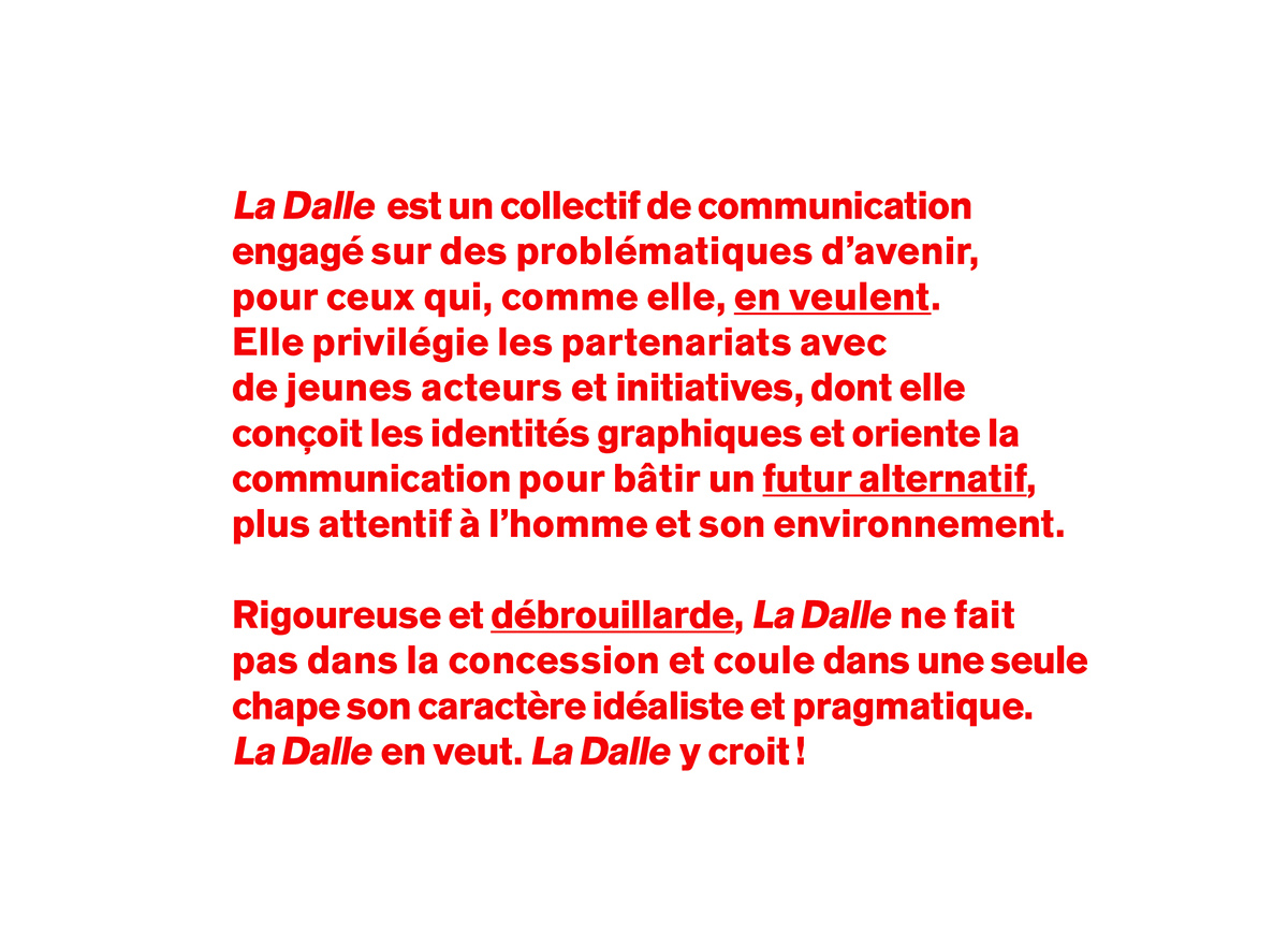 agency identity collectif self branding associatif   graphisme engagé red typography   auto promotion