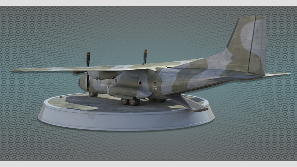 High Poly 3dsmax modeling texturing airplane Fly transall army