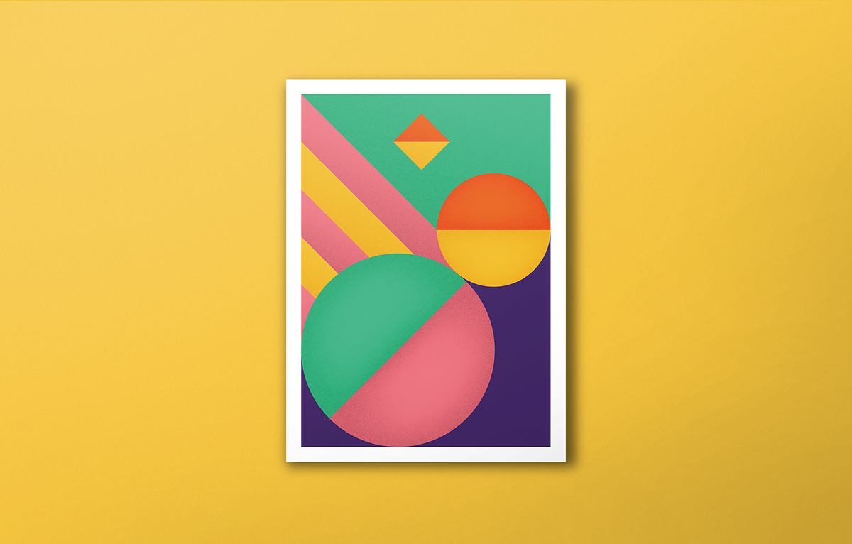geometric minimal poster geometric composition colorful poster geometric lovers Poster Design personal project justforfun Geometric collection