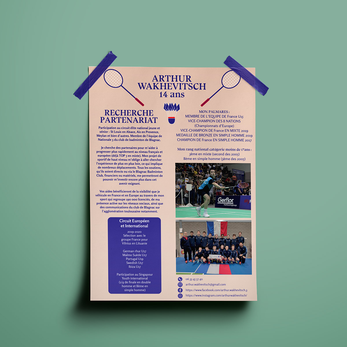 affiche badminton design design graphique graphic design  graphisme ILLUSTRATION  poster sport sport poster