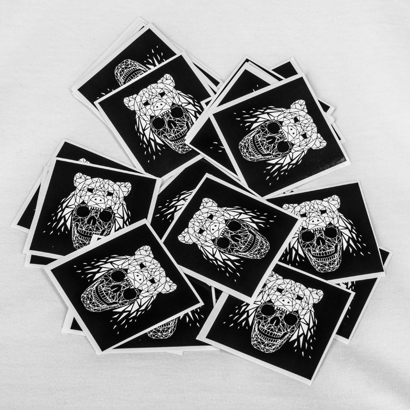 logo Logotype t-shirt skull grizzlee dryskull vector brand sticker electronic music bear