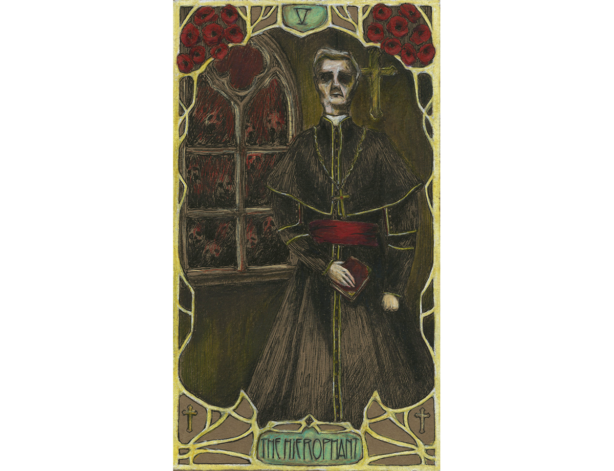 Tarot Cards art nouveau major arcana Circus folk tarot card late 1800s